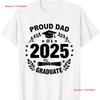 Dad Senior 2025 Proud Of A Class Graduate T Shirt Vintage Casual Breathable Versatile Homme Unisex Graphic Stylish