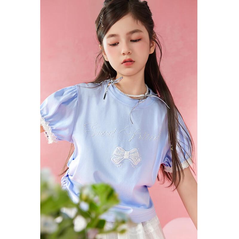 Girls' Ballet Style Bow T-shirt & Skirt Set