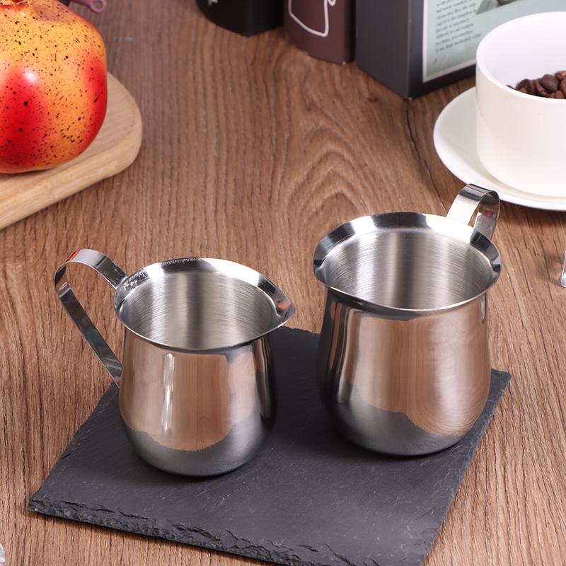 Coffee Milk Frothing Pitcher Cup Kitchen Stainless Steel Creamer Pitchers 60-240Ml Measuring Cup With Pouring Spout Coffeeware