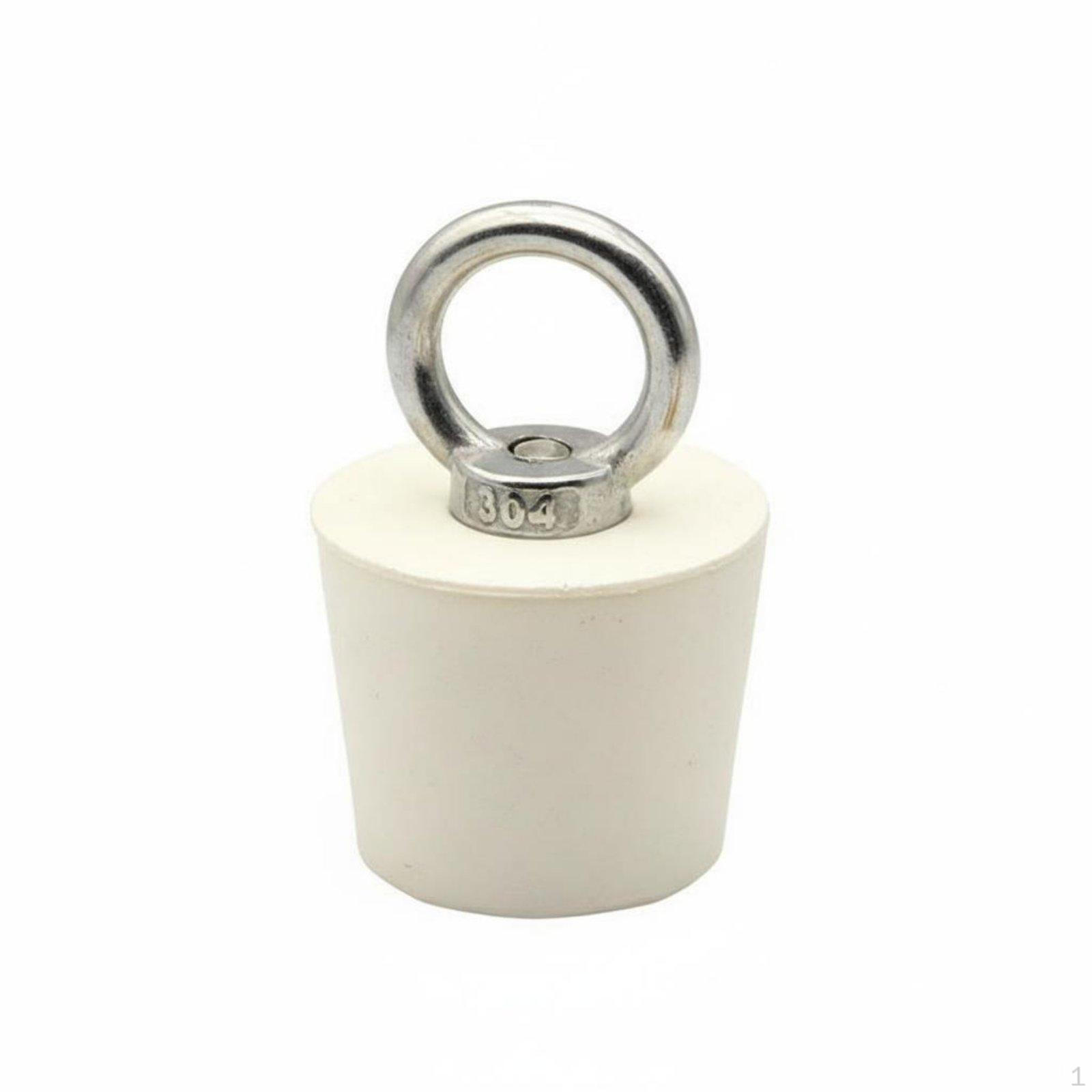 Rubber Drain Stopper with Loop OdorResistant Sink Versatile Use Tapered Plug