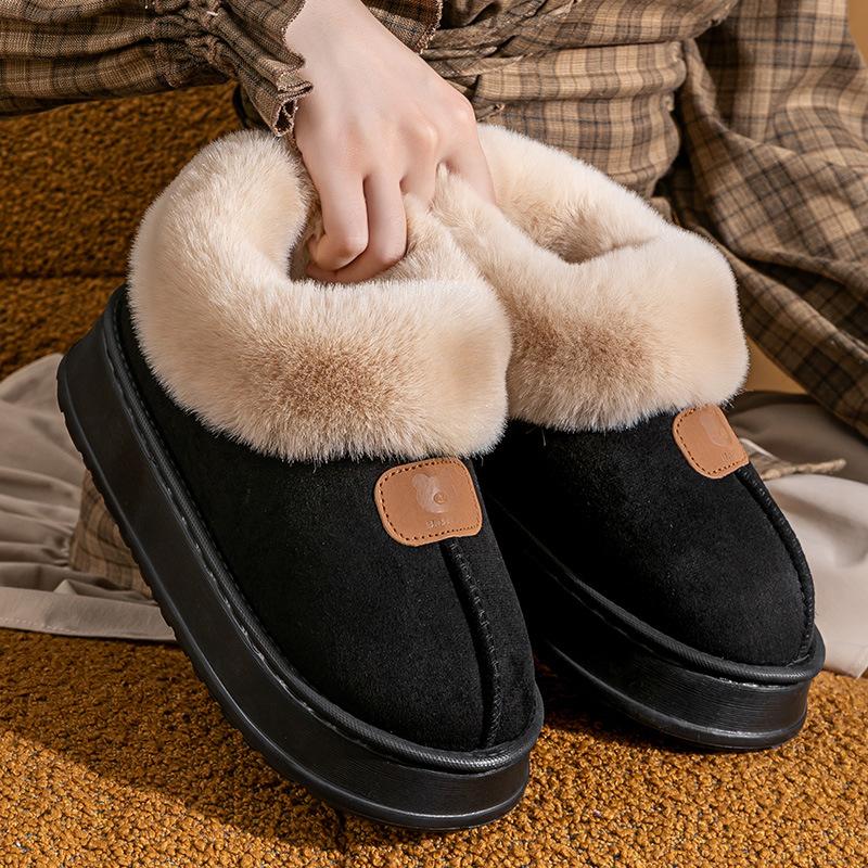 Northeast snow boots winter velvet thickened warm thick-soled indoor bag heel cotton shoes outside