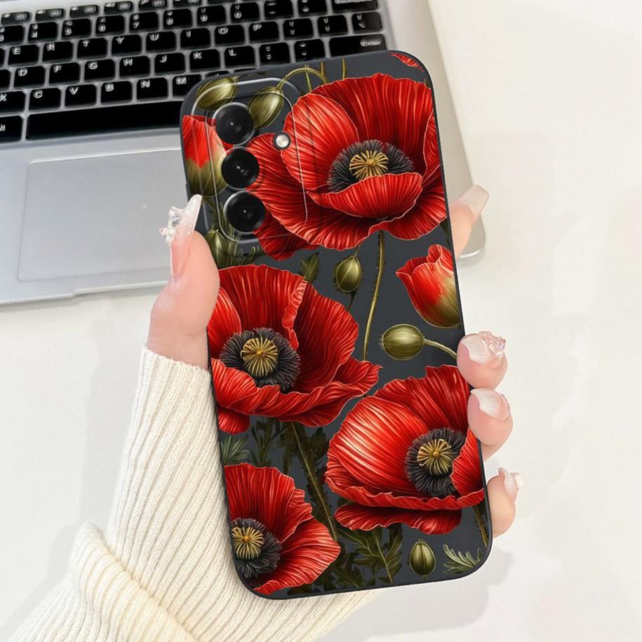 For Samsung Galaxy A36 A56 5G Case SM-A566B SM-A366B Cover Popular Flower Girls Soft Silicone Matte Funda on GalaxyA56 A 56 Capa