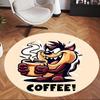 Taz (5) Round Office Rug Decorative Floor Rug for Office Bedroom Living Room and Home Space