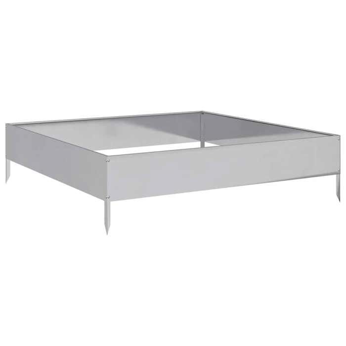 VidaXL Lit surélevé de jardin 100x100x26 cm acier inoxydable 851022