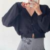 New ArriVals Open Run Crop Cardigan For Short Women V Neck