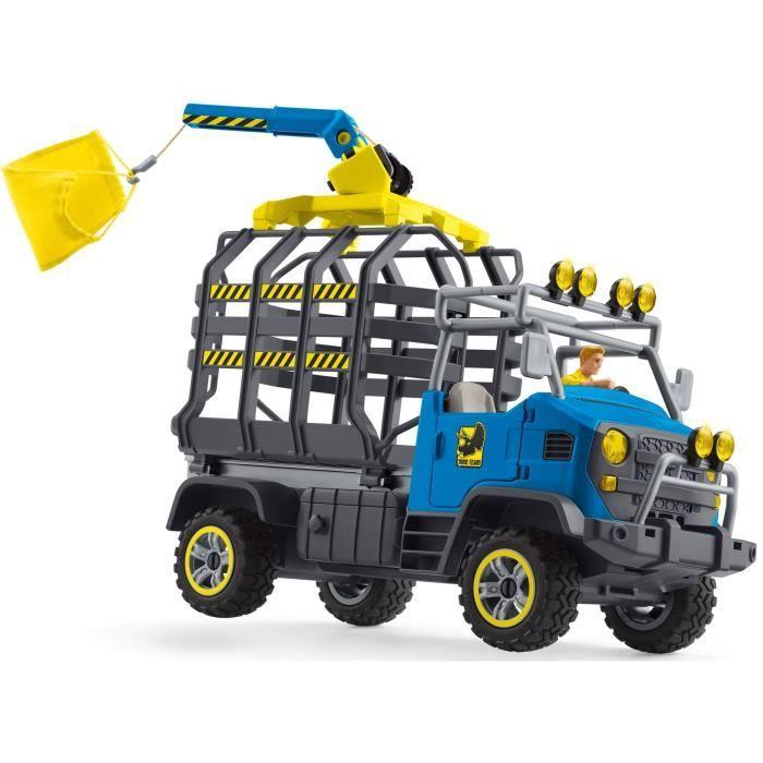 Mission de transport Dino, coffret de 43 pièces avec figurine tricératops et camion de transport, jouets dinosaures pour enfants