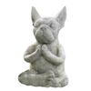 Outdoor French Bulldog Garden Statue Meditation Resin Craft Dog Memorials Dog Figures