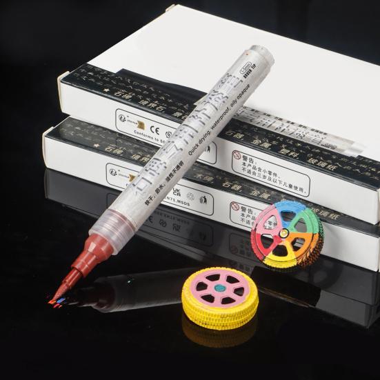 Permanent Paint Pen Oil-Based Markers Quick Dry Waterproof Marking Pens for