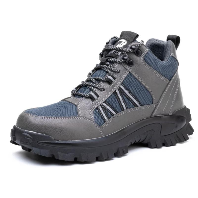 Labor Protection Shoes Men's Anti-smashing and Stab-proof Four Seasons Fashionable High-top Safety Shoes