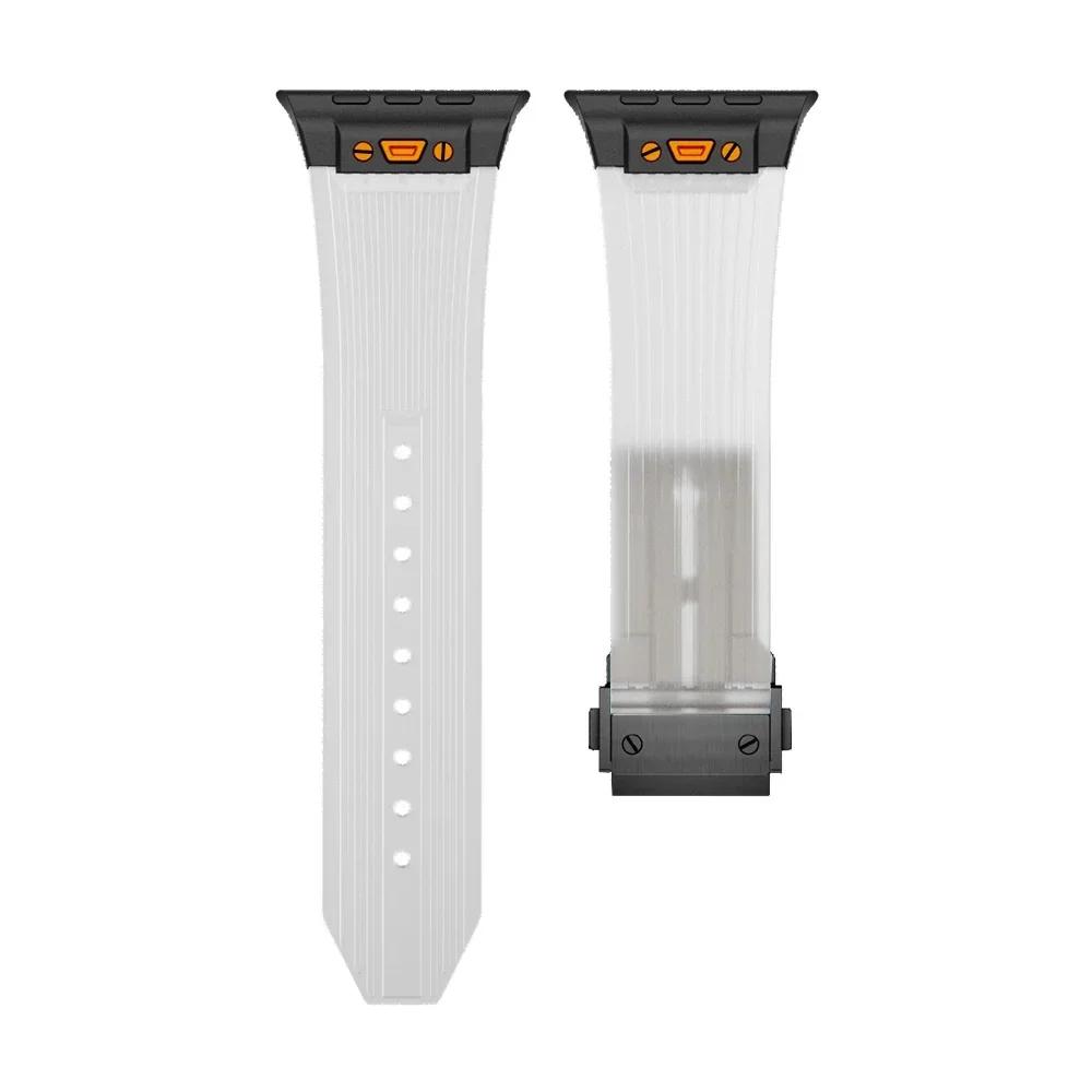 Silikonový sportovní řemínek pro Apple Watch Band řady 9 8 7 6 5 4 SE Ultra 2/1 49mm 45 44 42 41 40 38mm Gumový náramek Correa Pás