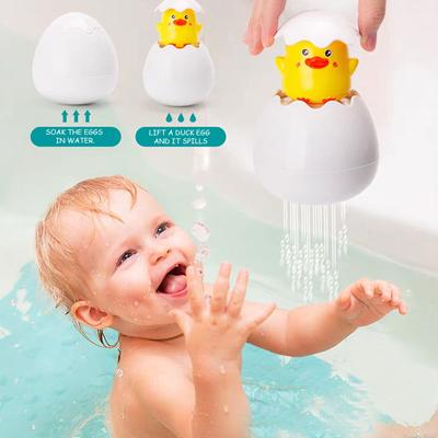 Children's Eggshell Duck Bath Toys Rain Squirt Water Fight Baby Toy Shower Float Boy Girl Toy