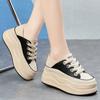 Thick-soled White Shoes for Women, Genuine Leather Heeled Shoes for Women, All-match Platform Shoes for Autumn