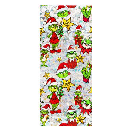 

Радужная оконная пленка с рождественским узором, пленка для защиты конфиденциальности, стеклянная наклейка, водонепроницаемая, статическая, липкая, наклейка на окно для домашнего офиса, класса H