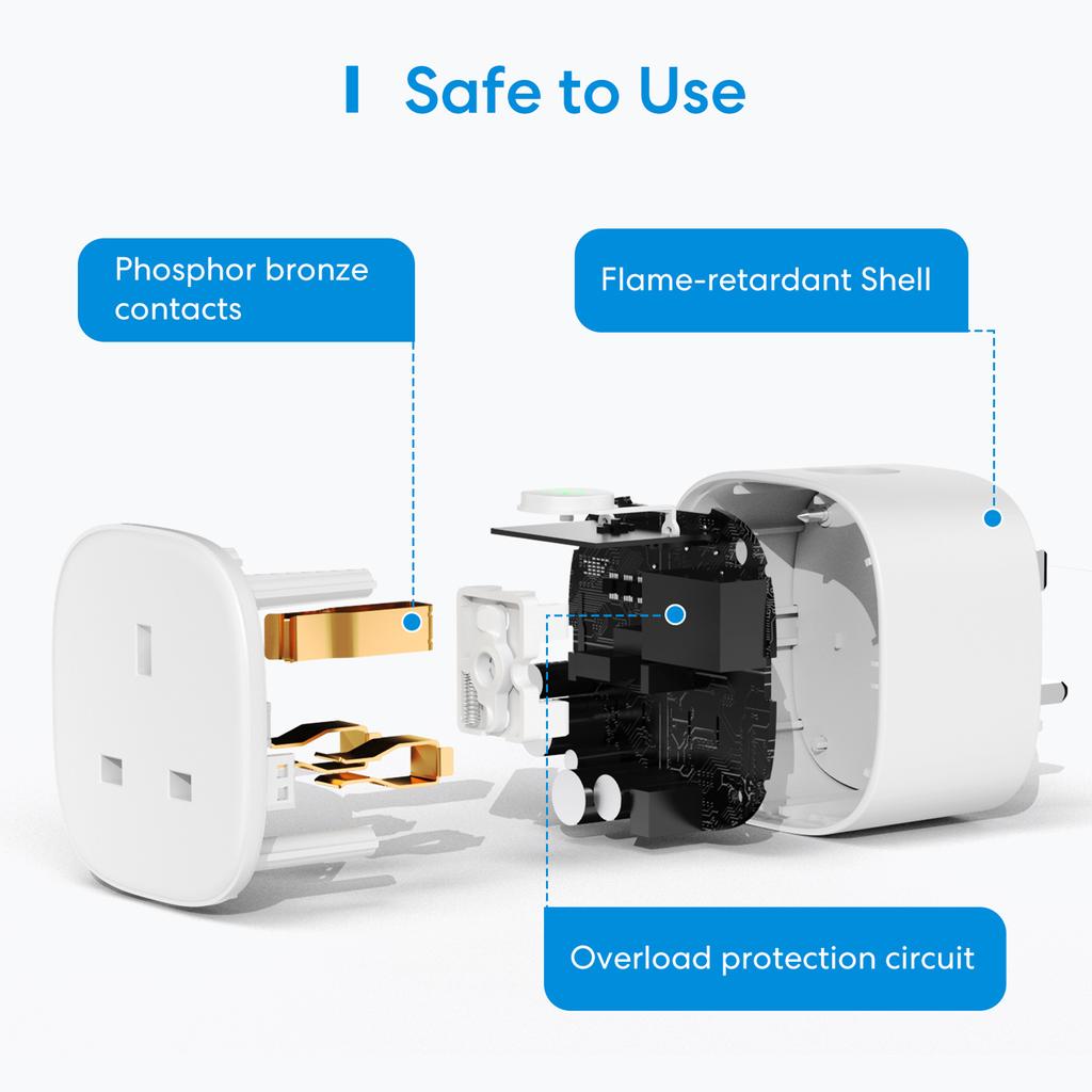 Uk Smart Wi-fi Plug With Energy Monitor Smart Socket Outlet Works With Alexa Google Assistant Smartthings