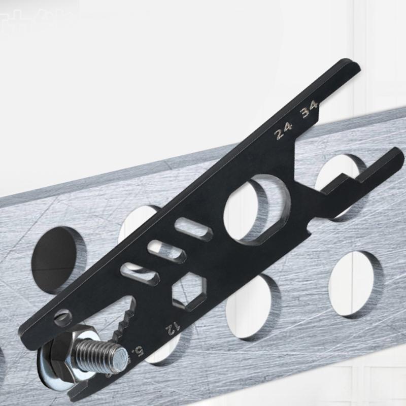 Black High Strength Steel Wrench Spanner with Ergonomic Grip for Efficient Tube and Nut Assembly