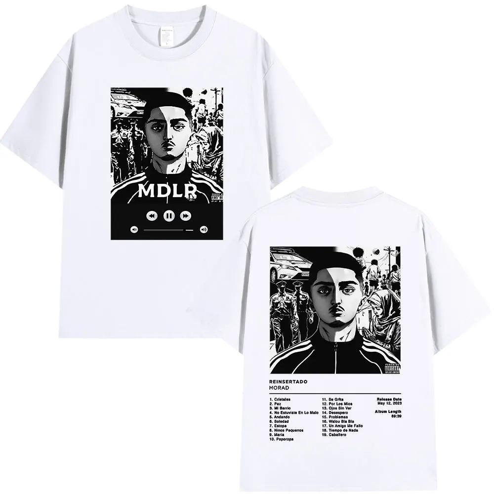 Rappare Morad M.D.L.R Grafisk T-shirt Herr Dam Kläder Mode Hip Hop Vintage T-shirt Bomull Oversize Kortärmad T-shirts