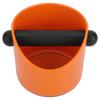 Mini Coffee Grounds Container NonSlip Straight Port Household Grind Bucket Knock Bin Box(Orange )