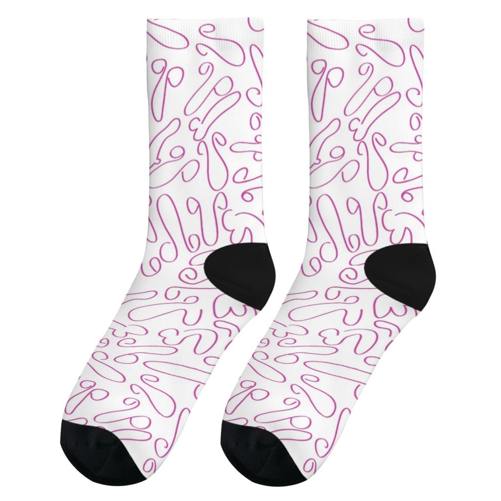 Dick's penis fashion new favorite print unisex soft skin-friendly breathable elastic Harajuku style daily wear medium soc socks