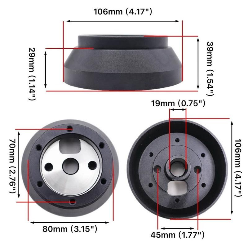 Alloy Steering Base Steering Wheel Hub For Racing Cars Aluminum Alloy Construction Lightweight Design Enhanced Strength