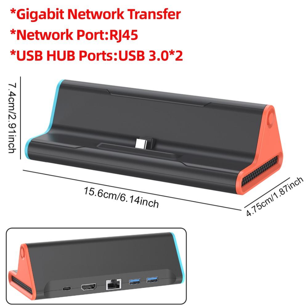 Portable TV Dock Station Base with Type C/USB Port for Nintendo Switch 2 Game Console Charging Stand Fast Charging Adapter Base