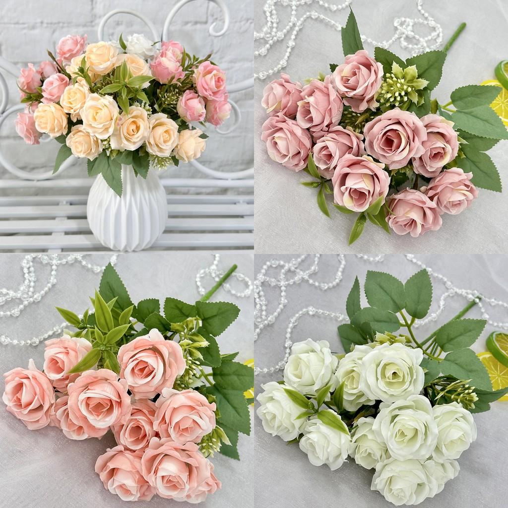 Realistic Rose Faux Flower Wedding Celebration Photography Accessory For Home And Event