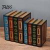 Talos Fake Book Decoration Ornaments, Flip-Top Hollow Storage Design, Vintage Style Decorative Box, for Coffee Table, Bookshelf Display