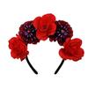 Floral Hairband Skull Rose Hair Hoop Halloween Decorative Spiders Role Play Costume Proms Party Live Show Headwear