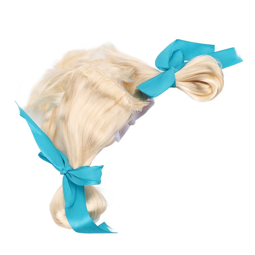Pet Wig Nylon for Cat Small Dogs Festival Party Activity Shooting Props Blonde Braid