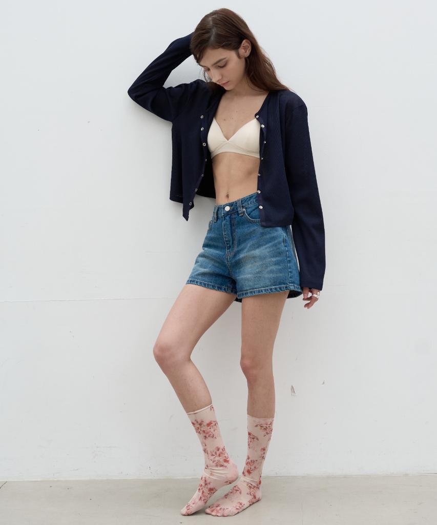 Seolan Carpenter Denim Shorts_Blue