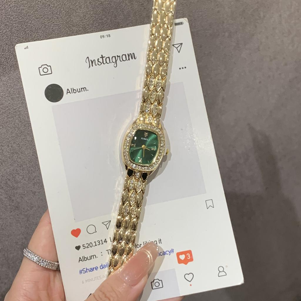 26 Temperament Business Damen Stahlarmband Armbanduhr Beamter Student Luxus Diamantbesetzt Leichter Luxus Exquisit Quarz