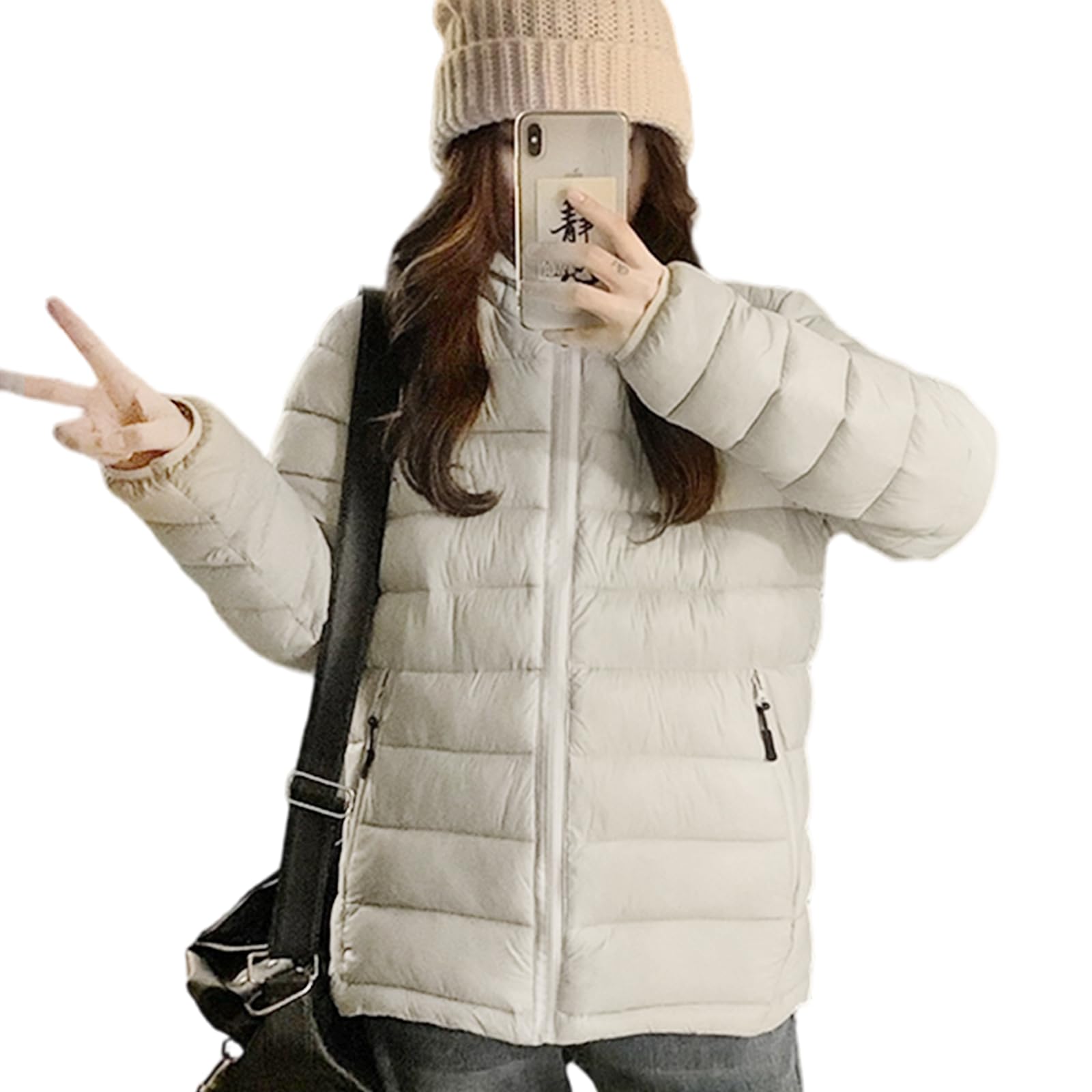 

inotenka Short Jacket with Padded and Warm Padded Coat for Fall and Perfect for Commuting and Sizes Light Women s Ultra-Lightweight Hood, Lightweight,