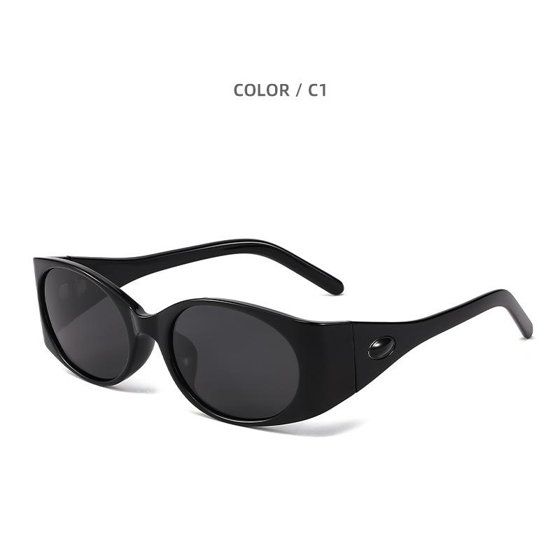 Retro sunglasses women s high-end square and round face polarized sunglasses seaside UV-proof sunglasses