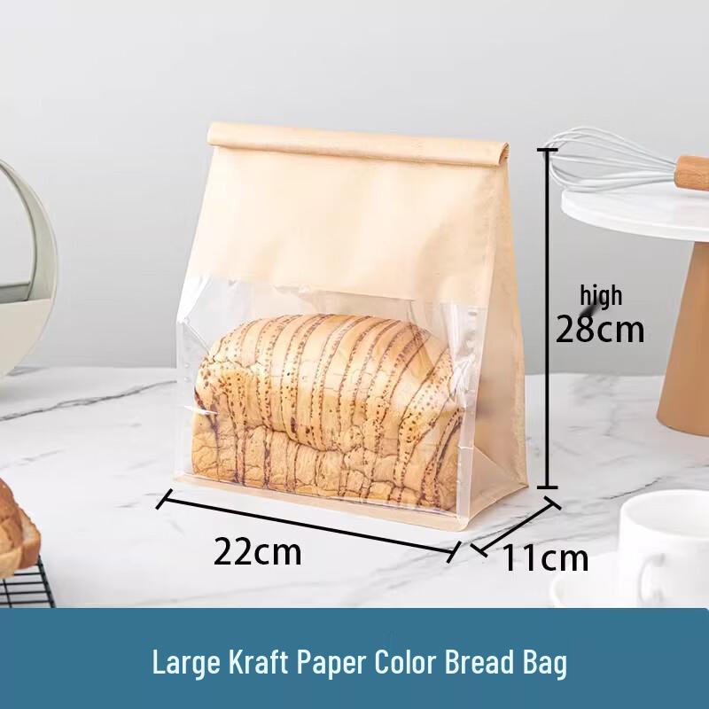 Self-Sealing Kraft Toast Bags with Wire Ties