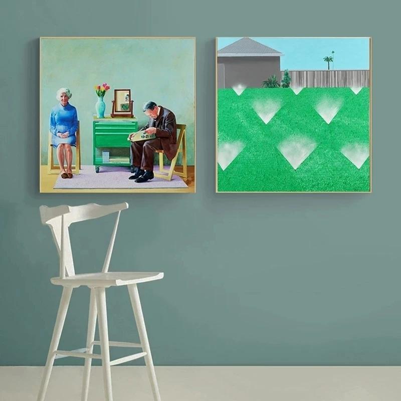 David Hockney Poster Modern Minimalist Art Painting HD Wall Pictures Printed On Canvas Aesthetics for Room Home Decor Unframed