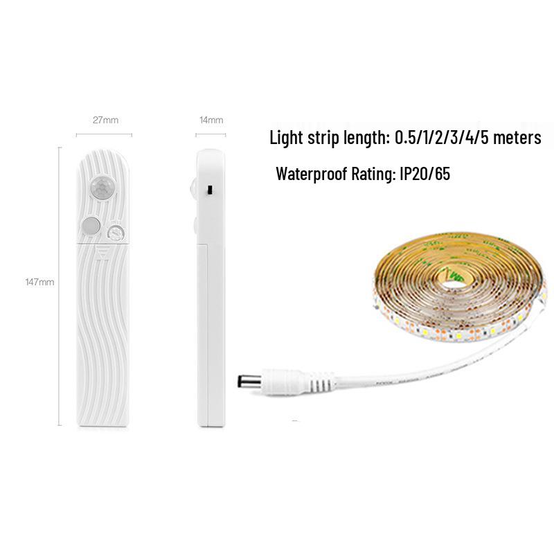 LED Motion Sensor Night Light Strip with PIR Technology for Cabinets and Wardrobes