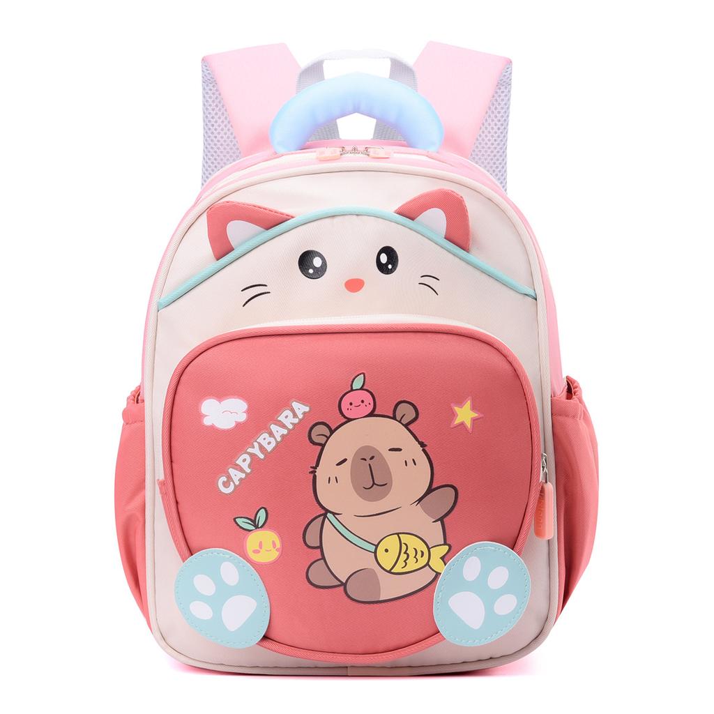 Schoolbag new first grade cartoon children's schoolbag cute cartoon capybara backpack bag lightweight primary school sports backpack