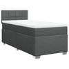 Maison Exclusive - Sommier à lattes de lit avec matelas Gris foncé 80x200 cm Tissu