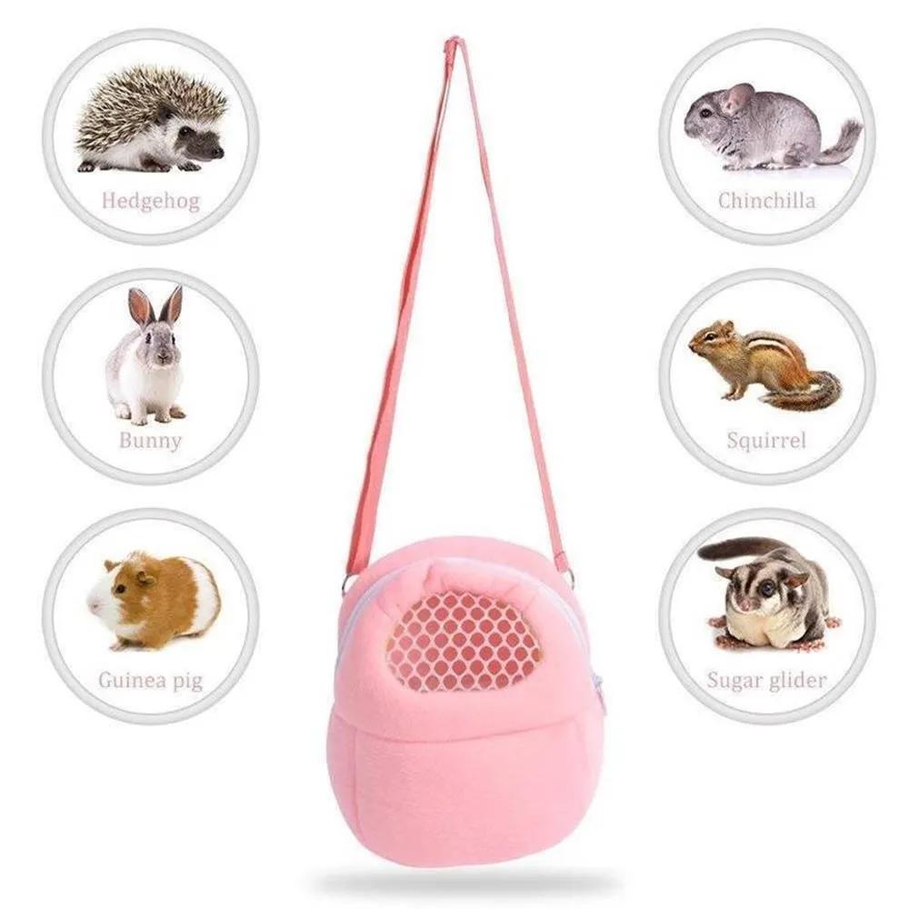 New Warm Travel Walking Small Animal Transport Vehicle Hamster Travel Bag Totoro Guinea Pig Rabbit Breathable Transport Cage