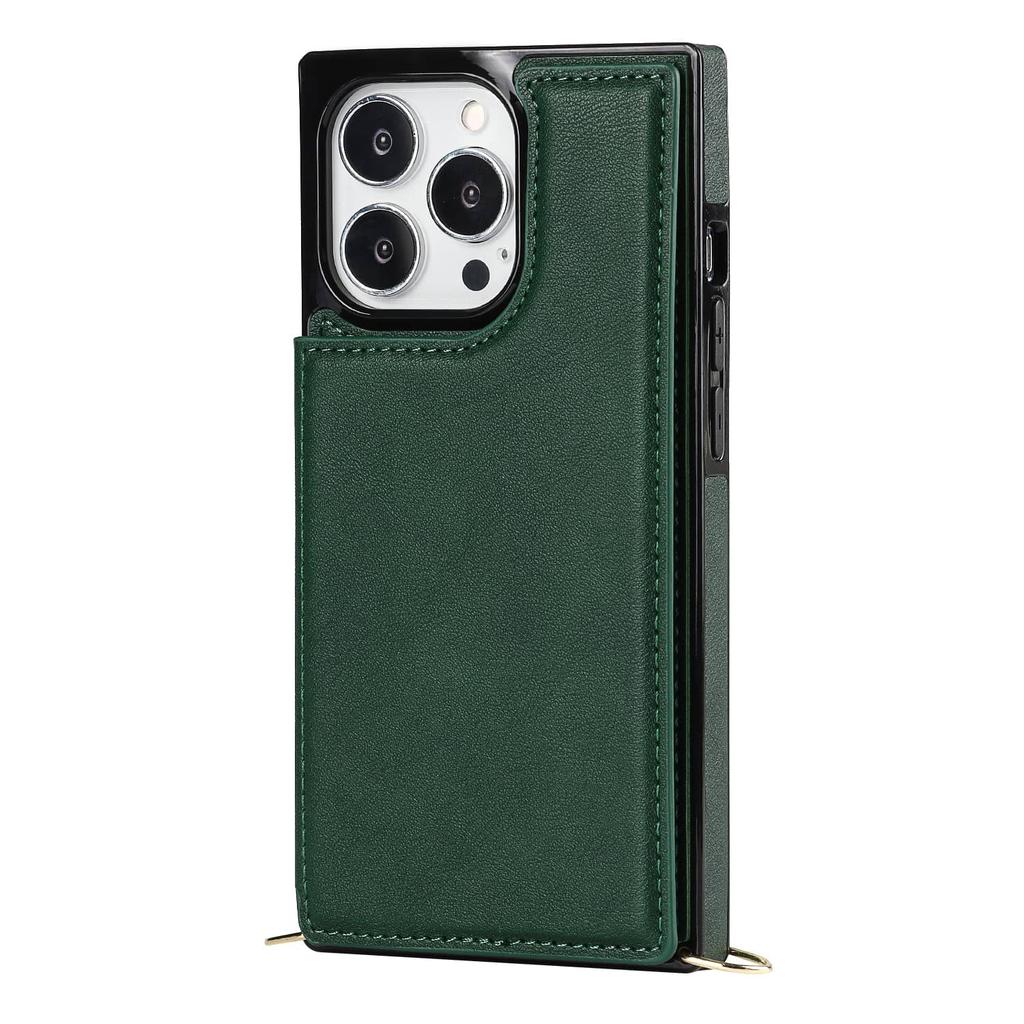 Crossbody Wallet Case for iPhone 14 13 12 11 Pro Max 13 Mini SE 2025 X XS Max XR with Card Slot Holder, Magnetic Flip Folio Case