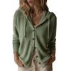 Cardigan in Maglia con Cappuccio da Donna Colore Vestibilità Larga Capo Esterno Leggero per Uso Quotidiano Casual