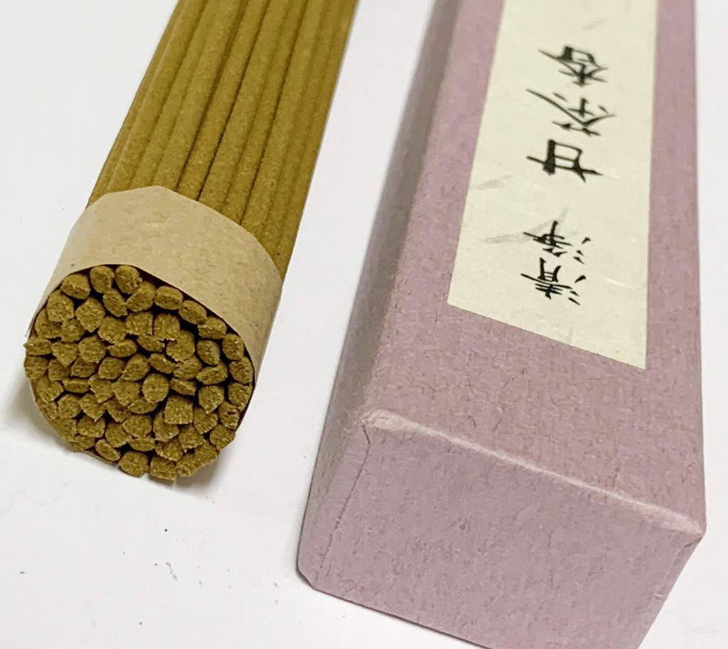 Awaji Baikundou Long Incense Pure Sweet Tea Buddhist One Round 70 For Buddhist Memorial Temple One Sticks, Fragrance, Treat, Bundle, 31cm, Stripe,