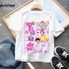 T-shirt Casual alla Moda per Bambini KPop Demon Hunter Cotone Top Girocollo Film Cartone Animato Ragazze Ragazzi T-Shirt Abbigliamento Casual Ragazze