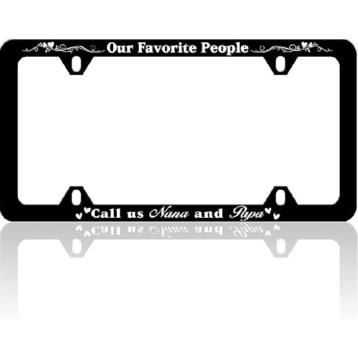 Black And White Cow Print License Plate Frame Funny Spots License Plate Frames Animal Pattern Auto Accessory Bracket Stainless Steel License Plate