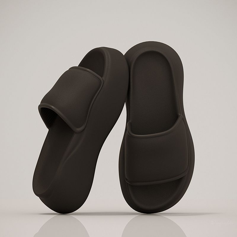 

Hot Seller 6cm Step on The Poo Feeling Eva Flip-flops Female Summer Home Indoor Increase Thick Soles Wear Soft Soles Women Shoes 40-41 чорний