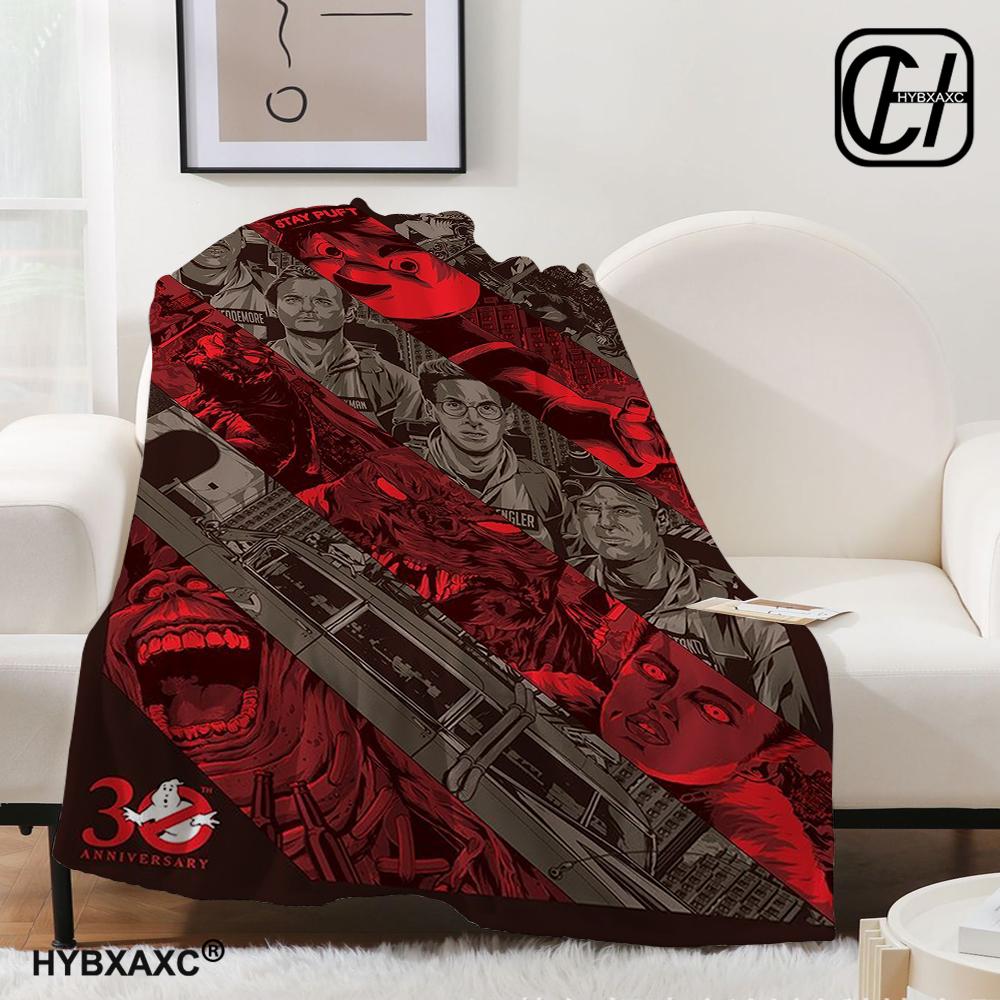 G-Ghostbusters Cartoon-Druckdecke Warme Flanelldecken Weich und Bequem Decke für Zuhause und Reisen Bettwäsche Geburtstagsgeschenk