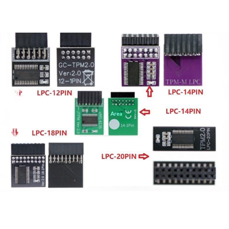 TPM Security Module TPM Remote Card Encryption Security Module Supports 12 14 18 20 Pins Compatible With Win11