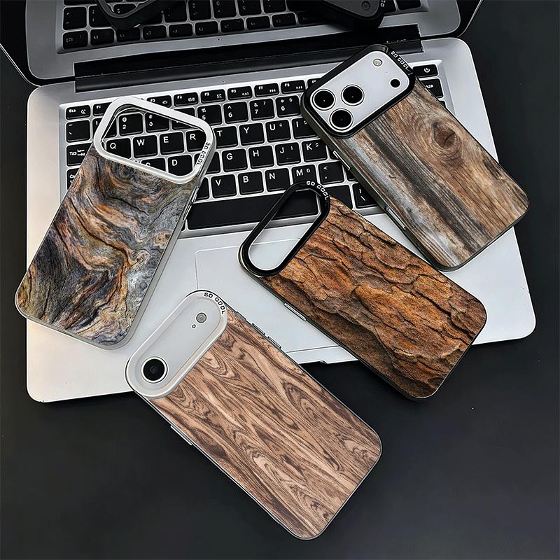 Vintage Wood Grain Pattern Soft Phone Case for iPhone 15 16 17 Pro Max 17Air 16E 14 Plus 13 12 Mini Shockproof Cover Back Shell