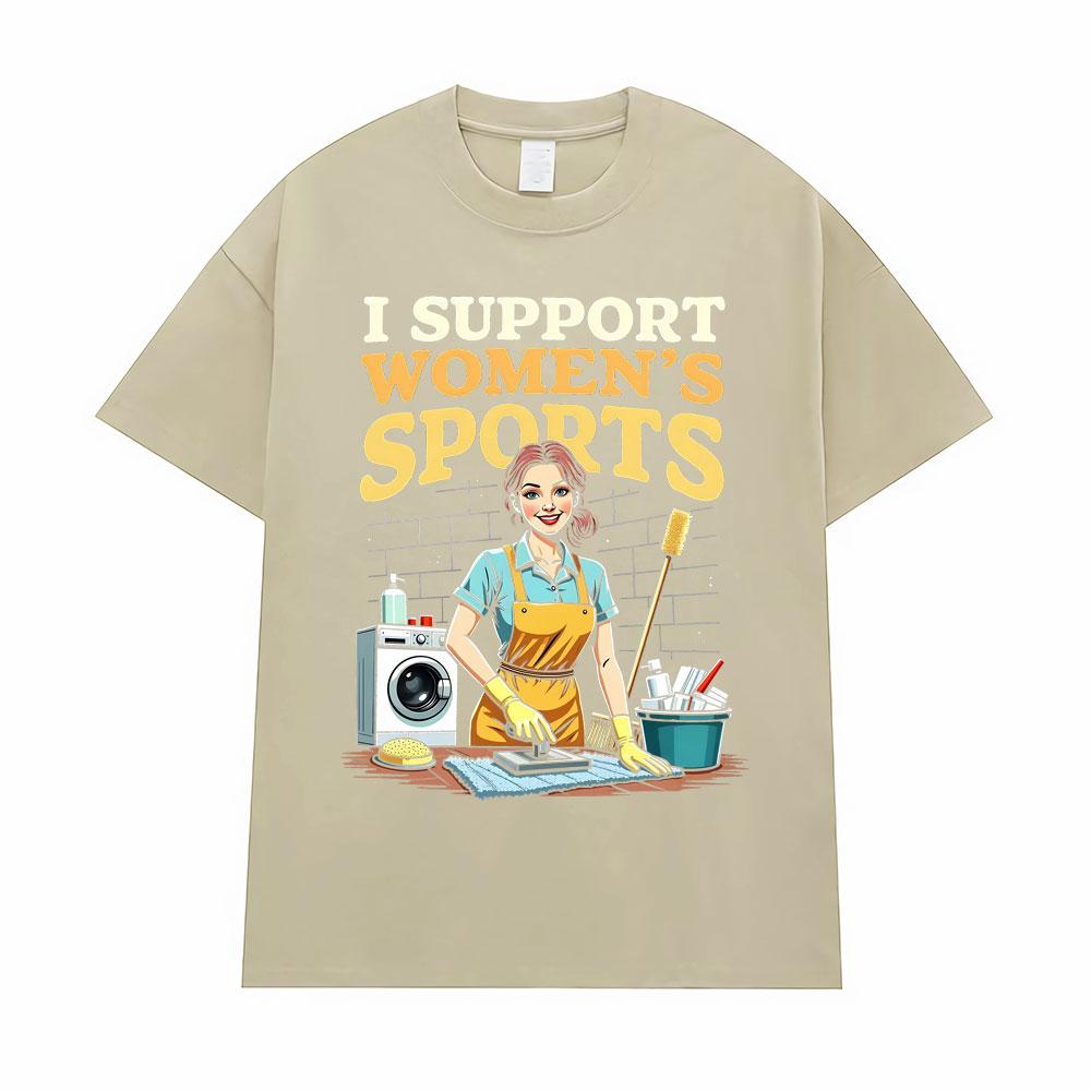 

I Support Womens Sports T Shirt Funny Washing Cleaning Cooking Graphic Tee Shirt Unisex Women Fashion Retro Short Sleeve Tshirts 3XL