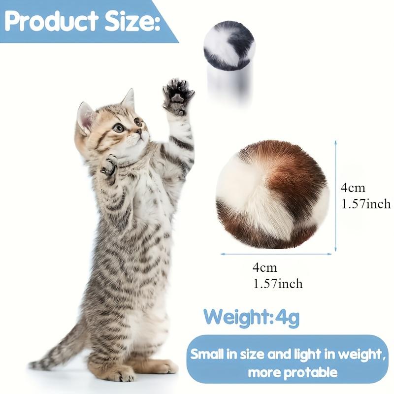 3Pcs Cat Toy Ball Leopard Print Plush Ball, Cat Self-Entertainment Ball Soft Cat and Dog Universal Toy Ball Interactive