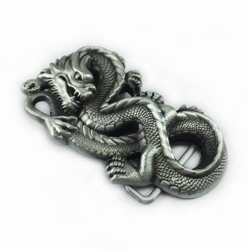Punk Zinc Alloy Retro Chinese Dragon Belt Buckle for Youth - Casual Fashion Trend